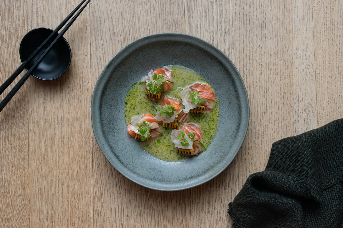 Chef Alec Kerr's Yuzu Miso Salmon Crudo