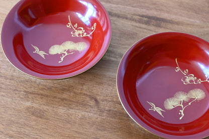 Urushi Art Sauce/Individual Sunken Plate (set of 2)