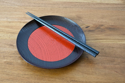 Dual Coloured Matte Lacquered Wooden Plate (set of 2)
