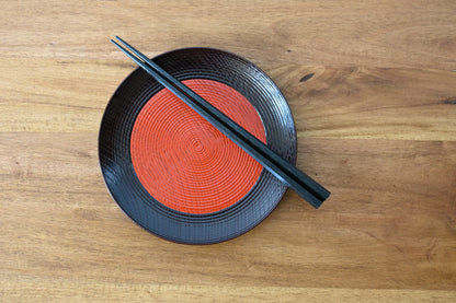 Dual Coloured Matte Lacquered Wooden Plate (set of 2)