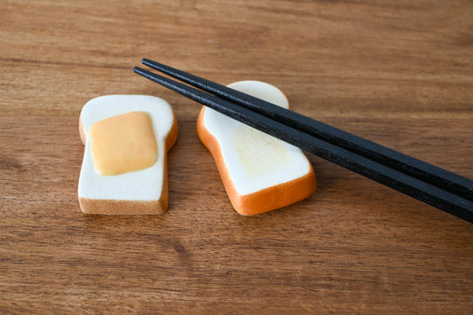 Toasted Chopstick Rest (2 piece set): Plain + Cheese Toast
