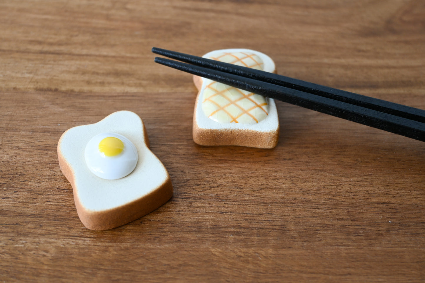 Toasted Chopstick Rest (2 piece set): Egg + Glazed