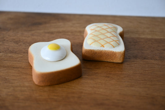 Toasted Chopstick Rest (2 piece set): Egg + Glazed